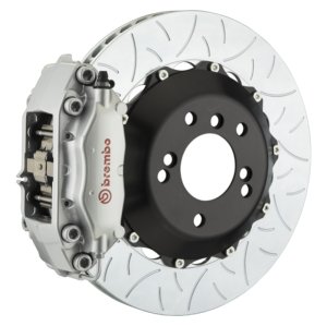 BMW 5-Series Brake Kit - Rear - Brembo - GT BBK 4Pist Cast 2pc Rotor Slot Type3 - Silver - `04-`10