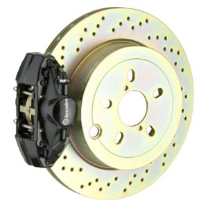 BMW 328i Brake Kit - Rear - Brembo - GT BBK 2 Pist Cast 2pc 294x19 1pc Rotor Drilled - Black - `99-`05