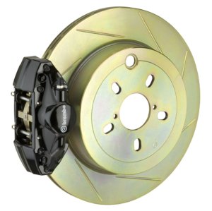 Scion FRS Brake Kit - Rear - Brembo - 2 Pis Cast 2pc 316 x20 1pc Rtr Slot Type1 - Black - `12-`16