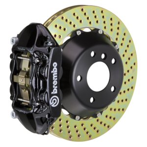 Jeep Wrangler Brake Kit - Rear - Brembo - Drilled Rotors + GT BBK 4 Piston - Black - `07-`18
