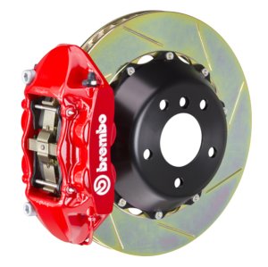 Porsche Cayenne Brake Kit - Rear - Brembo - GT BBK 4Pis Cast 380x28 2pc Rotor Slotted Type1 - Red - `03-`07