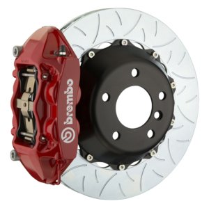 Lexus LS500 Brake Kit - Rear - Brembo - GT BBK 4 Piston Cast 380x28 2pc Rotor Slotted Type-3 - Red - `18-`27