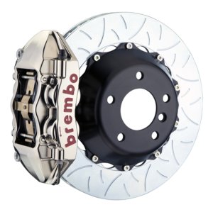 Lexus LC500 Brake Kit - Rear - Brembo - 4 Piston Billet 380x28 2pc Rotor Slotted Type3 - Nickel - `17-`27