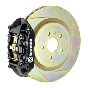Chevrolet Camaro Brake Kit - Rear - Brembo - GT BBK 4 Piston Cast 365x28 1pc Rotor Slotted Type-1 - Black - `10-`15