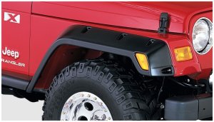 Jeep TJ Fender Flares - Front - Bushwacker - Pocket Style - Black - `97-`06