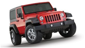 Jeep Wrangler Fender Flares - Front - Bushwacker - Pocket Style - Black - `07-`18