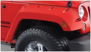Jeep Wrangler Fender Flares - Front - Bushwacker - Pocket Style - Black - `07-`18