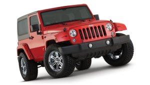 Jeep Wrangler Fender Flares - Front - Bushwacker - Pocket Style - Black - `07-`18