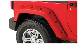 Jeep Wrangler Fender Flares - Rear - Bushwacker - Pocket Style - Black - `07-`18
