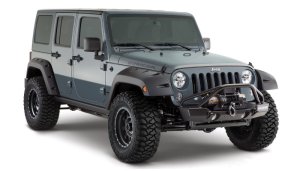 Jeep Wrangler Unlimited Fender Flares - Rear - Bushwacker - Pocket Style - Black - `07-`18