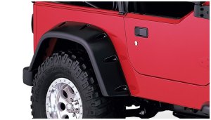 Jeep TJ Fender Flares - Front + Rear - Bushwacker - Max Pocket Style - Black - `97-`06