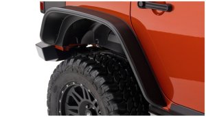 Jeep Wrangler Unlimited Fender Flares - Front + Rear - Bushwacker - Flat Style - Black - `07-`18
