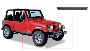 Jeep Wrangler Body Armor Side Rocker Panels - Bushwacker - Trail Armor - Black - `97-`06