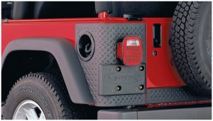 Jeep Wrangler Trail Armor Rear Corners - Bushwacker - Trail Armor Corner Guard - Matte Black - `97-`06