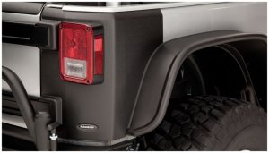 Jeep Wrangler Trail Armor Rear Corner - Bushwacker - OE Matte Black - Black - `07-`18