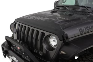 Jeep Wrangler Rubicon Hood Stone Guard - Front - Bushwacker - TrailArmor™ - Black - `18-`19
