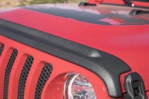 Jeep Wrangler Rubicon Hood Stone Guard - Front - Bushwacker - TrailArmor™ - Black - `18-`19