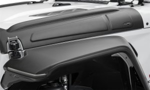 Jeep Wrangler Hood Armor - Bushwacker - Trail Armor, 3-Piece Set - Black - `18-`22