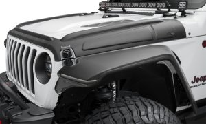 Jeep Wrangler Hood Armor - Bushwacker - Trail Armor, 3-Piece Set - Black - `18-`22