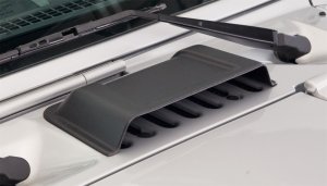 Jeep Wrangler Hood Scoop - Bushwacker - Trail Armor, Textured, TPO Plastic, OE Matte - Black - `98-`18