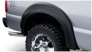 Ford F-250 Super Duty Styleside Fender Flares - Rear - Bushwacker - Extend-A-Fender - Black - `99-`10