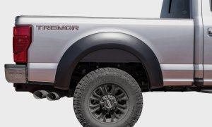 Ford F-250 Super Duty Styleside Fender Flares - Rear - Bushwacker - Extend-A-Fender - Black - `99-`10