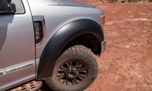 Ford F-250 Super Duty Fender Flares - Front - Bushwacker - Extend-A-Fender - Black - `17-`18
