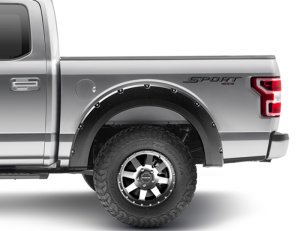 Ford F-150 Fender Flares - Rear - Bushwacker - Pocket Style - Black - `15-`17