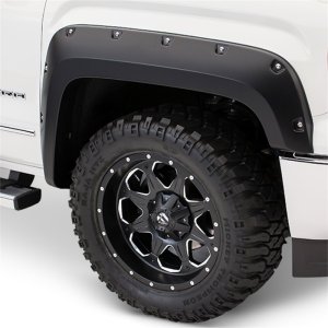 Ford F-250 Super Duty Fender Flares - Front - Bushwacker - Pocket Style - Black - `17-`18