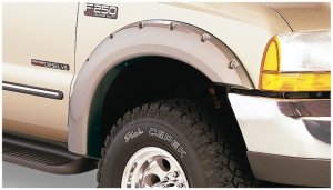 Ford F-250 Super Duty Fender Flares - Front + Rear - Bushwacker - Pocket Style - Black - `99-`07