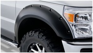 Ford F-250 Super Duty Fender Flares - Front + Rear - Bushwacker - Pocket Style - Black - `99-`07