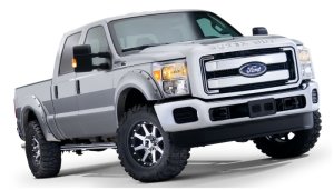 Ford F-250 Super Duty Fender Flares - Front + Rear - Bushwacker - Pocket Style - Black - `99-`07