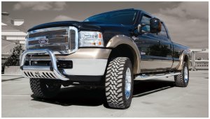 Ford F-250 Super Duty Fender Flares - Front + Rear - Bushwacker - Pocket Style - Black - `99-`07