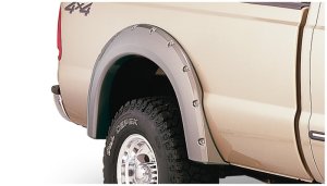 Ford F-250 Super Duty Fender Flares - Front + Rear - Bushwacker - Pocket Style - Black - `99-`07