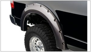 Ford F-150 Fender Flares - Front + Rear - Bushwacker - Pocket Style - Black - `04-`08