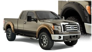 Ford F-150 Fender Flares - Front + Rear - Bushwacker - Max Coverage Pocket Style - Black - `09-`14
