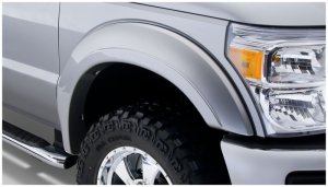 Ford F-350 Super Duty Fender Flares - Front + Rear - Bushwacker - Extend-A-Fender Style, Smooth Finish - Black - `11-`16