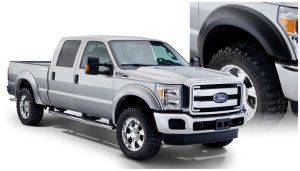 Ford F-350 Super Duty Fender Flares - Front + Rear - Bushwacker - Extend-A-Fender Style, Smooth Finish - Black - `11-`16 Ford F-350 Super Duty Fender Flares - Front + Rear - Bushwacker - Extend-A-Fender Style, Smooth Finish - Black - `11-`16