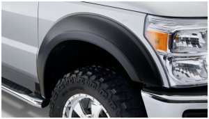 Ford F-350 Super Duty Fender Flares - Front + Rear - Bushwacker - Extend-A-Fender Style, Smooth Finish - Black - `11-`16