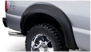 Ford F-350 Super Duty Fender Flares - Front + Rear - Bushwacker - Extend-A-Fender Style, Smooth Finish - Black - `11-`16