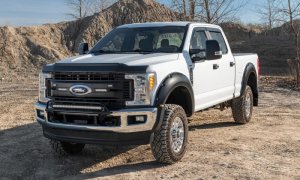 Ford F-250 Super Duty Fender Flares - Front + Rear - Bushwacker - Pocket Style - Black - `17-`18