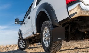 Ford F-250 Super Duty Fender Flares - Front + Rear - Bushwacker - Pocket Style - Black - `17-`18