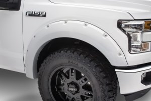 Ford F-250 Super Duty Fender Flares - Bushwacker - Pocket Style - Oxford White - `17-`18