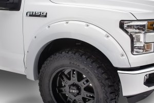 Ford F-250 Super Duty Fender Flares - Bushwacker - Pocket Style - Oxford White - `17-`18