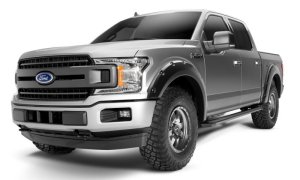 Ford F-250 Super Duty Fender Flares - Bushwacker - Pocket Style - Agate Black Metallic - `17-`20