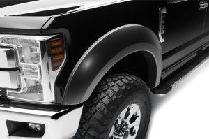 Ford F-250 Super Duty Fender Flares - Front + Rear - Bushwacker - Extend-A-Fender - Black - `17-`18