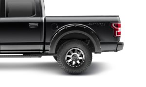 Ford F-150 Fender Flares - Front + Rear - Bushwacker - Pocket Style - Agate Black Metallic - `18-`20