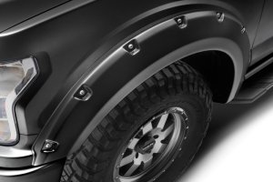 Ford F-150 Fender Flares - Front + Rear - Bushwacker - Pocket Style - Agate Black Metallic - `18-`20