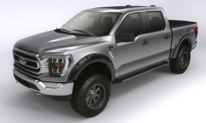 Ford F-250 Super Duty Fender Flares - Bushwacker - Forge Style - Black - `17-`21
