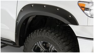 Toyota Tundra Fender Flares - Front - Bushwacker - Pocket Style Black Smooth Finish 2-Piece - Black - `07-`13